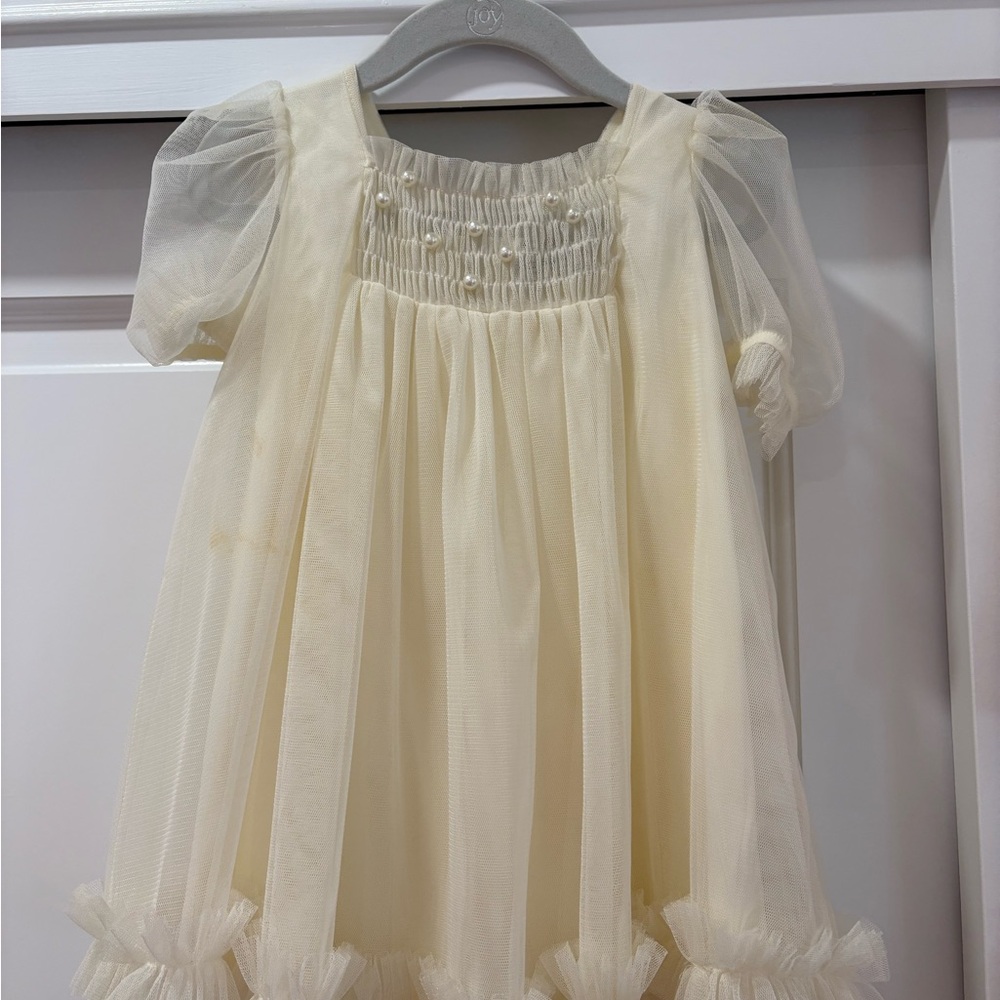Bella buttermilk tulle dress